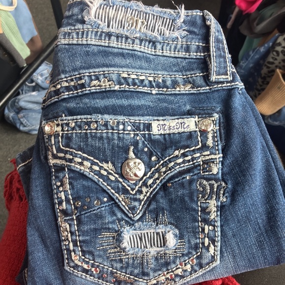 Miss Me Ankle Skinny Stretch distressed Jeans  Size 26 - Picture 15 of 15